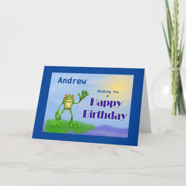 Tarjeta Rana feliz cumpleaños (Anverso)