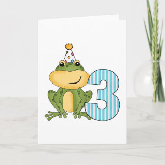 Tarjeta Rana fiesta camisetas de tercer cumpleaños y regal