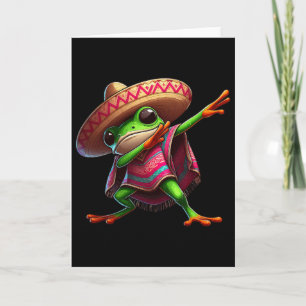 Tarjeta Rana haciendo dab sombrero poncho Cinco De Mayo Me