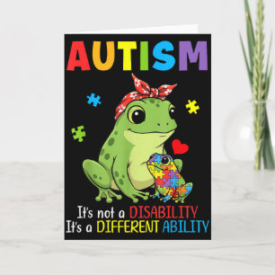 Tarjeta Rana madre con conciencia del autismo con capacida