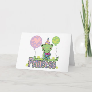 Tarjeta Rana Princesa Rana Camisetas de cumpleaños y regal