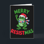 Tarjeta Rana Retro Alegre Resistmas Divertida Política Nav<br><div class="desc">Rana Retro Feliz Resistmas Divertida Política Navidad</div>