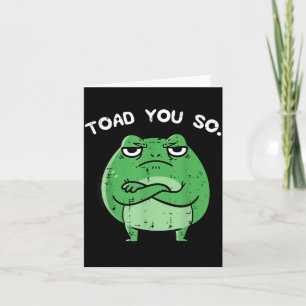 Tarjeta Rana Sapo Divertido Dicho Chiste Meme Animal Mujer