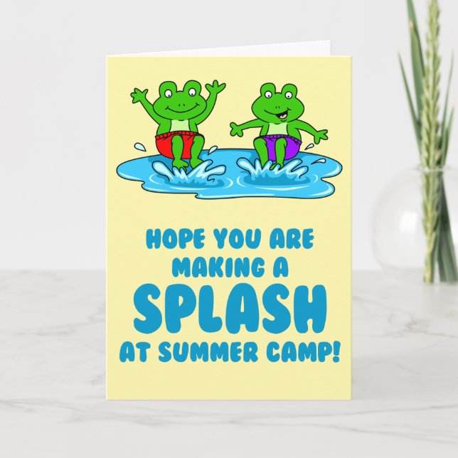 Tarjeta Rana Splash de Campamento de Verano Castigo (Anverso)