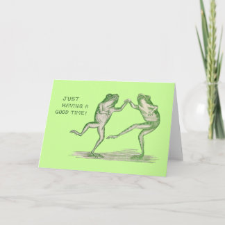 Tarjeta Ranas de buen tiempo Dance Vintage
