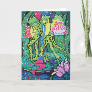 Tarjeta Ranas del fiesta