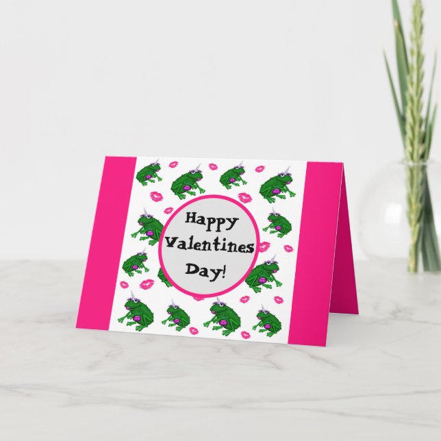 Tarjeta Ranas Y Besos De Labios Personalizados San Valentí (Anverso)