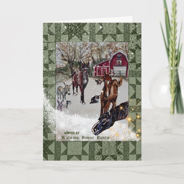 Tarjeta rancho de caballos de marcha (Anverso)