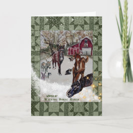 Tarjeta rancho de caballos de marcha