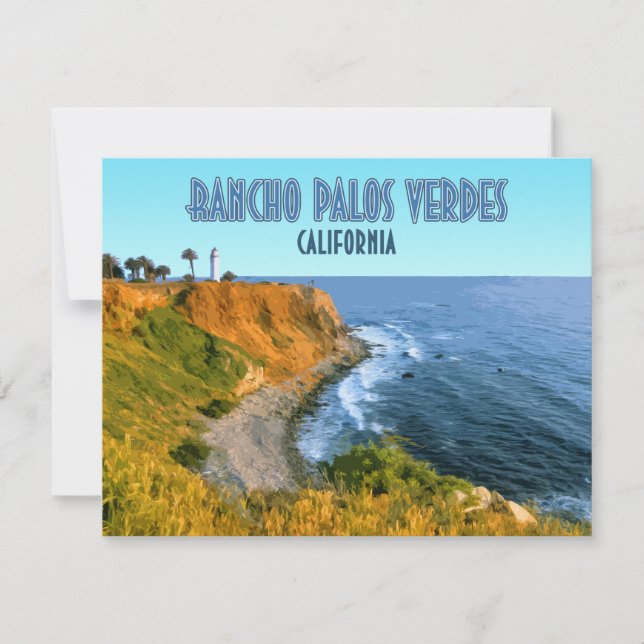 Tarjeta Rancho Palos Verdes California Point Vicen (Anverso)