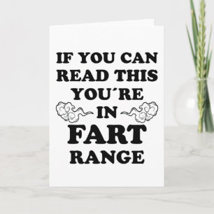 Tarjeta Rango de pedos Frase divertida Regalo divertido pa