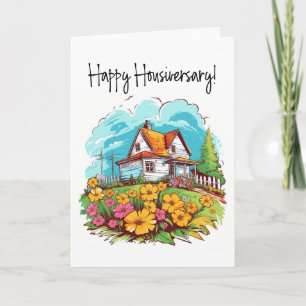 Tarjeta Rango de verano - Aniversario de la Casa de un año