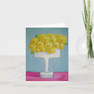 Tarjeta Ranunculas en una compota Notecard