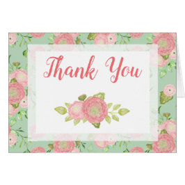 Tarjeta Ranunculus Mint Floral Spring