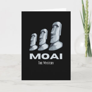 Tarjeta Rapa Nui Moai Estatuas de la Isla de Pascua Cabeza