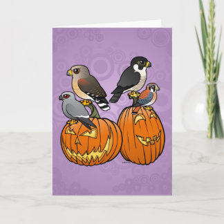 Tarjeta Rapaces de Birdorable en las calabazas