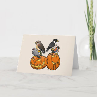 Tarjeta Rapaces de Birdorable en las calabazas