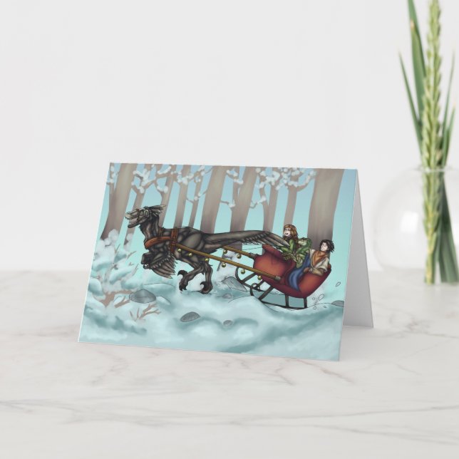 Tarjeta Raptor Sleigh Ride (Anverso)