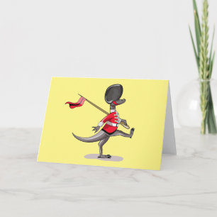 Tarjeta Raptor Vestido Como Guardia Británica.