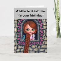 Rapunzel Big Eyes Chica Doll Cute Redhead Bluebird