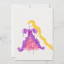 Tarjeta Rapunzel de colección de Chicas de flores