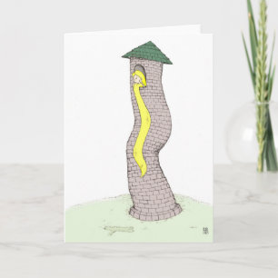 Tarjeta Rapunzel en su torre