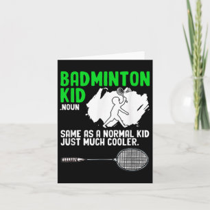 Tarjeta Raqueta de bádminton para niños Hobby jugador de b