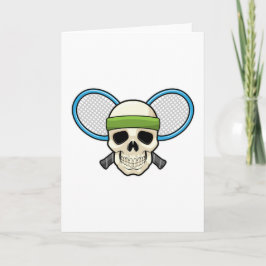 Tarjeta Raqueta de tenis de cráneo