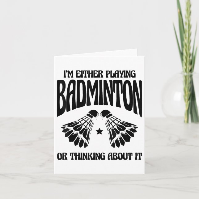 Tarjeta Raqueta de transporte para mamá de bádminton  (Anverso)