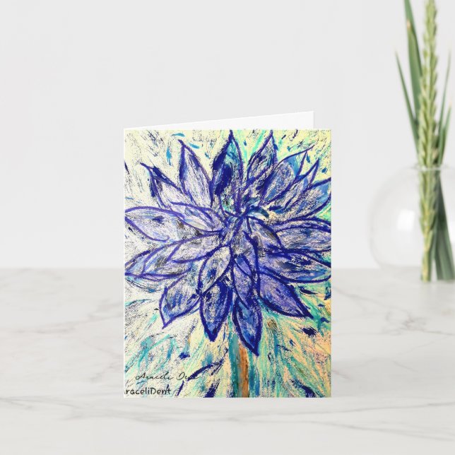 Tarjeta Rare Blue Dahlia (Anverso)