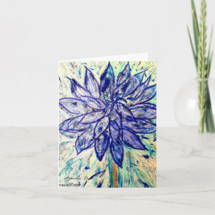Tarjeta Rare Blue Dahlia