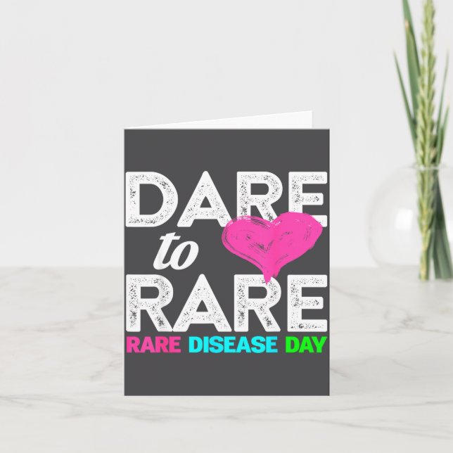 Tarjeta Rare Disease Awareness Shirt - Dare To Rare Diseas (Anverso)