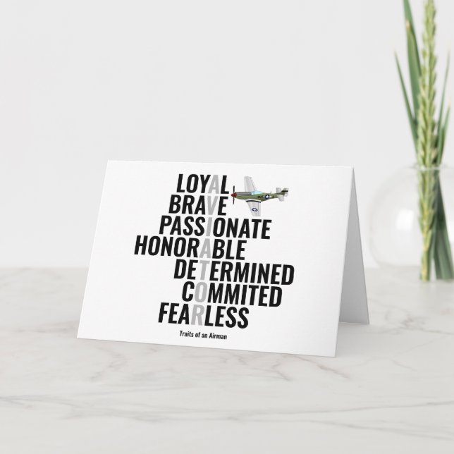 Tarjeta Rasgos de un Airman (Anverso)