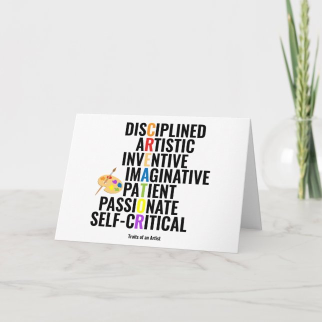 Tarjeta Rasgos de un artista (Anverso)