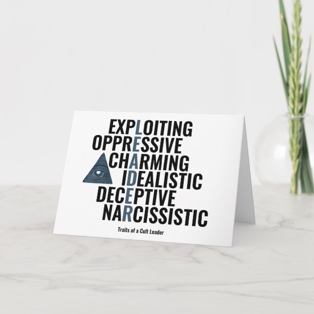Tarjeta Rasgos de un líder culto (Anverso)