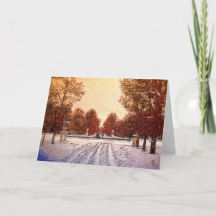 Tarjeta Rastros en la nieve