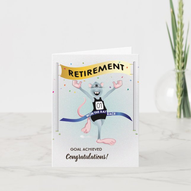 Tarjeta Rat Race Funny Retirement (Anverso)