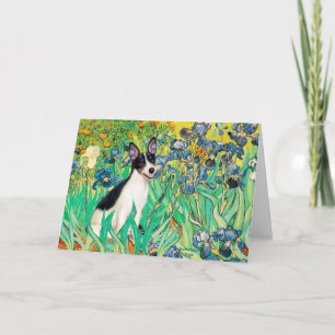 Tarjeta Rat Terrier - Lirios