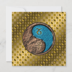 Tarjeta Rata de capricornio y agua