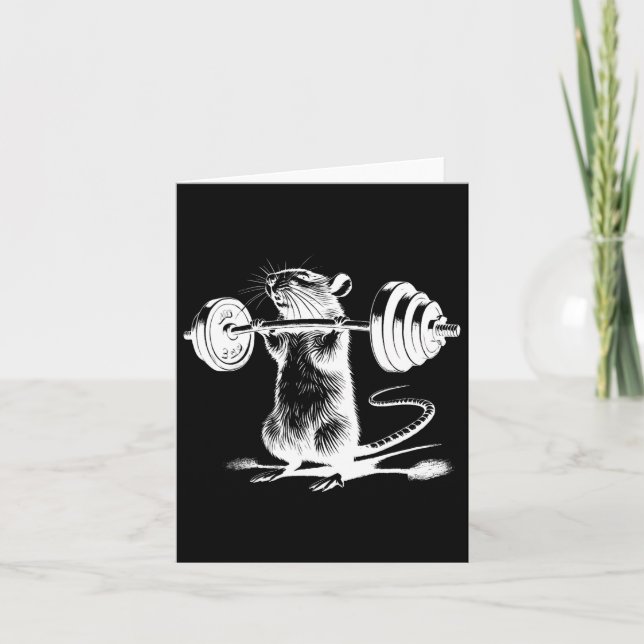 Tarjeta Rata Gimnasio Retro Gimnasio Construcción de carro (Anverso)