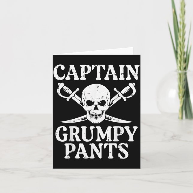 Tarjeta Rate Captain Mpy Pants Funny Humor Quote Men Women (Anverso)