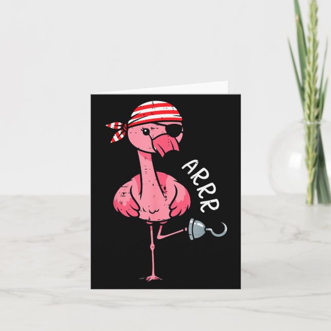 Tarjeta Rate Flamingo Arrr Halloween Costume Women Girls K (Anverso)
