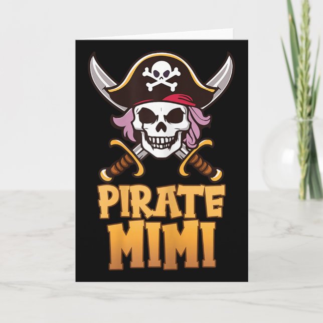 Tarjeta Rate Mimi Funny Captain Matching Grandma Halloween (Anverso)