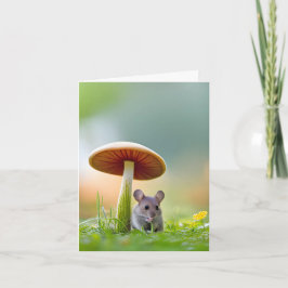 Tarjeta Ratón bajo hongo