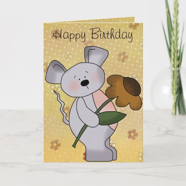 Tarjeta Ratón Bithday del país (Anverso)