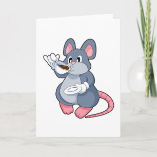 Tarjeta Ratón con Taza de Café