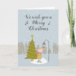 Tarjeta Ratoncito Navideño Adorable