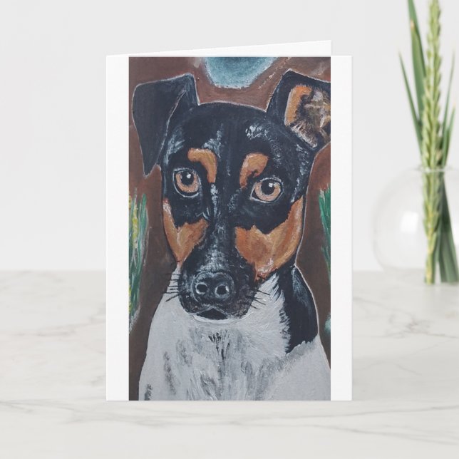 Tarjeta Ratonero en pintura al cañón de Alfred Fox (Anverso)