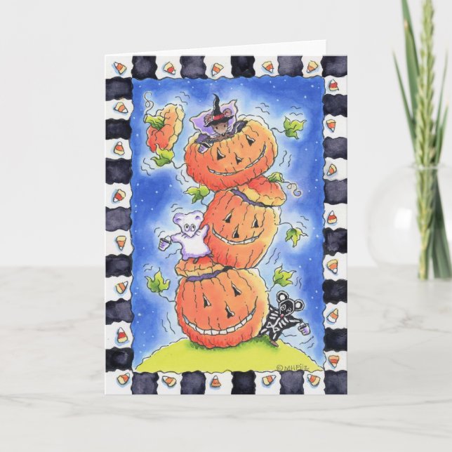 Tarjeta Ratones de Halloween (Anverso)