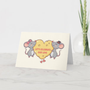 Tarjeta Ratones Lindos Día de San Valentín